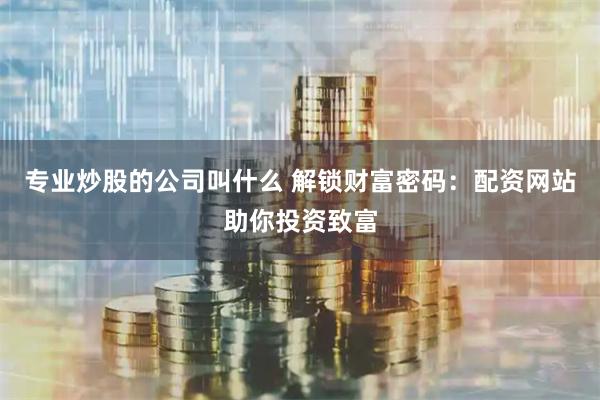 专业炒股的公司叫什么 解锁财富密码：配资网站助你投资致富
